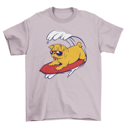 Summer Pug Surfing Tee