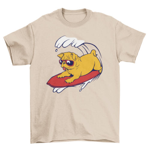 Summer Pug Surfing Tee