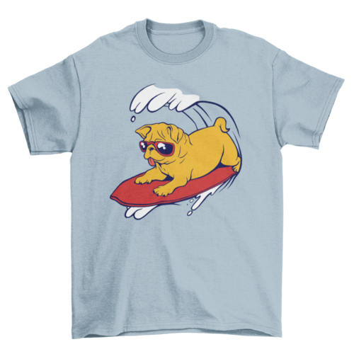 Summer Pug Surfing Tee